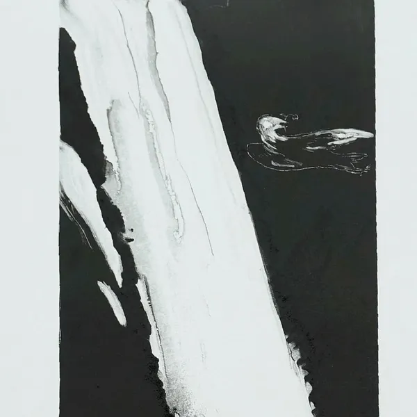 Image of The Glass by ANNA VERIKI, size: 21x51cm, made of Monotypes, Graphics medium, from Kyiv, Ukraine , priced at €300