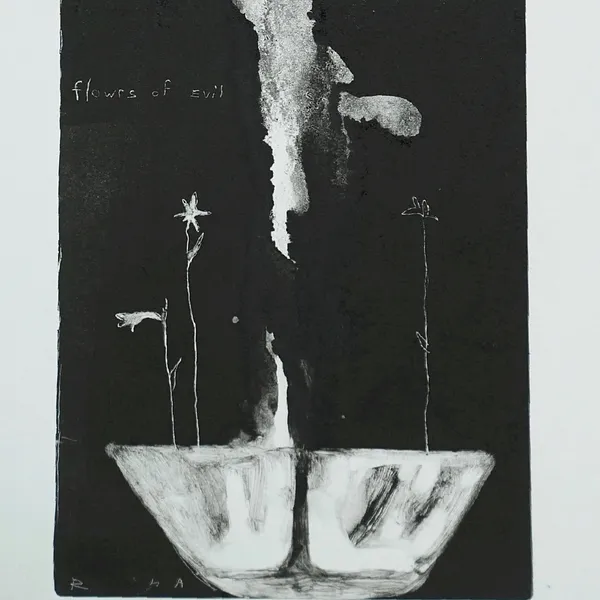 Imagen de Flowers of evil  de ANNA VERIKI, tamaño: 21x51cm, hecho de Monotypes, medio Graphics, de Kyiv, Ukraine , parte de la serie Horses, con un precio de €400