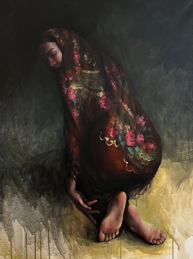 Image of Melancholy by Ostroverkhova Ksenia, size: 100х70cm, made of Acrylic / Canvas, Paintings medium, from Kyiv, part of the Series 3 series, priced at $1500