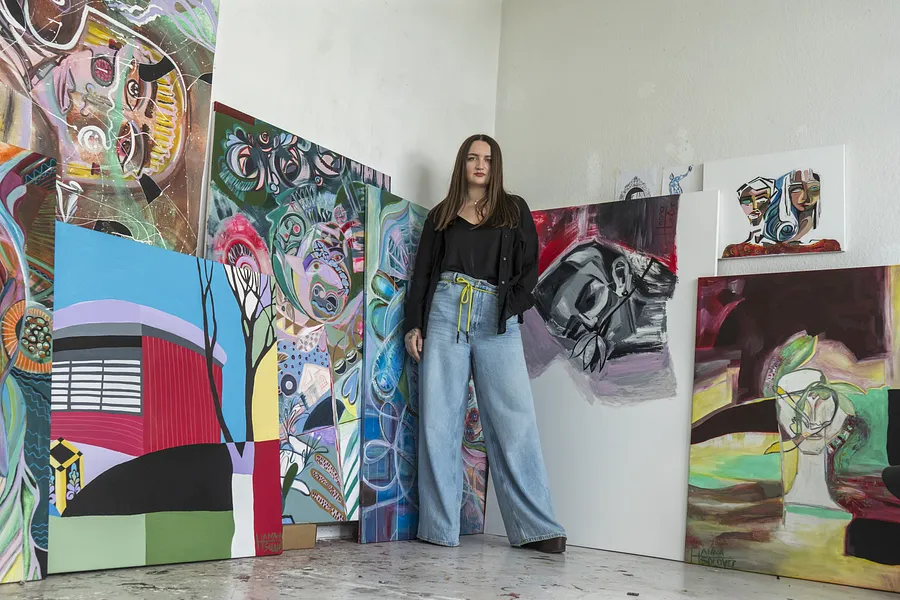 Porträt von Hanna Solovei, der im Artist-Stil arbeitet (Kyiv, Ukraine)