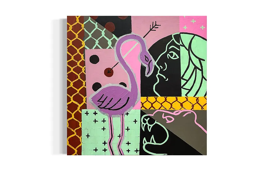 Image of Demand by Eduard Rybalevskyi, size: 90x90cm, Painting medium, part of the Fragments of a myth series, priced at $600 (≈ 27,120 грн)