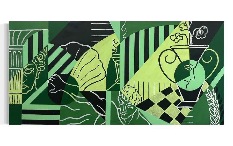 Image of What must be broken by Eduard Rybalevskyi, size: 200x95cm, Painting medium, part of the Fragments of a myth series, priced at $1200 (≈ 54,281 грн)