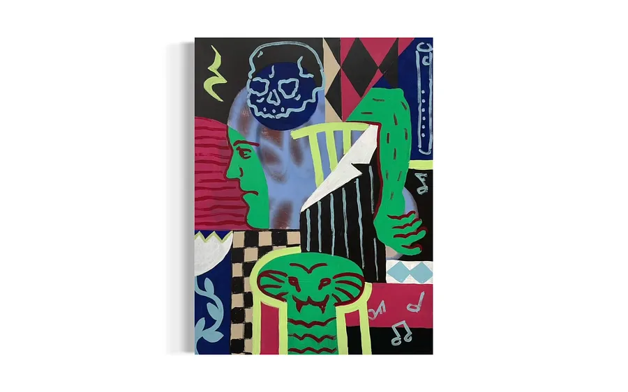 Image de Untitled 2 par Eduard Rybalevskyi, taille : 60x80cm, fabriqué avec canvas, acrylyc, médium Painting, faisant partie de la série Fragments of a myth, au prix de $500 (≈ 22 600 грн)