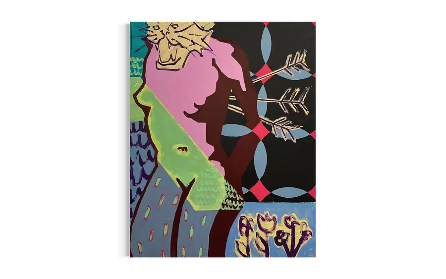 Image of Cupidon, salope! by Eduard Rybalevskyi, size: 80x100cm, made of Canvas, acrylic, Painting medium, from Kyiv, part of the Fragments of a myth series