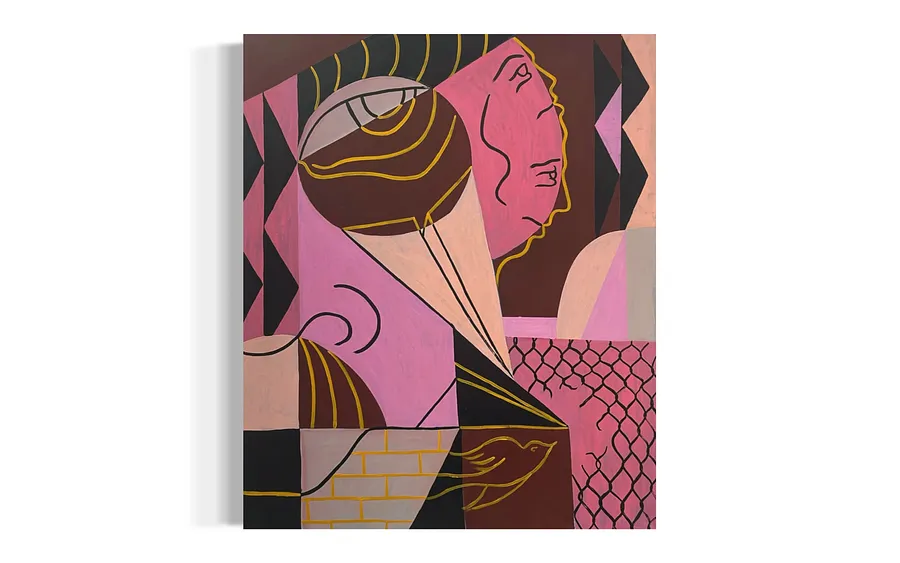 Image of Big people - small opportunities by Eduard Rybalevskyi, size: 120x100, made of Canvas, acrylic, Painting medium, from Kyiv, part of the Fragments of a myth series, priced at $800 (≈ 36,188 грн)