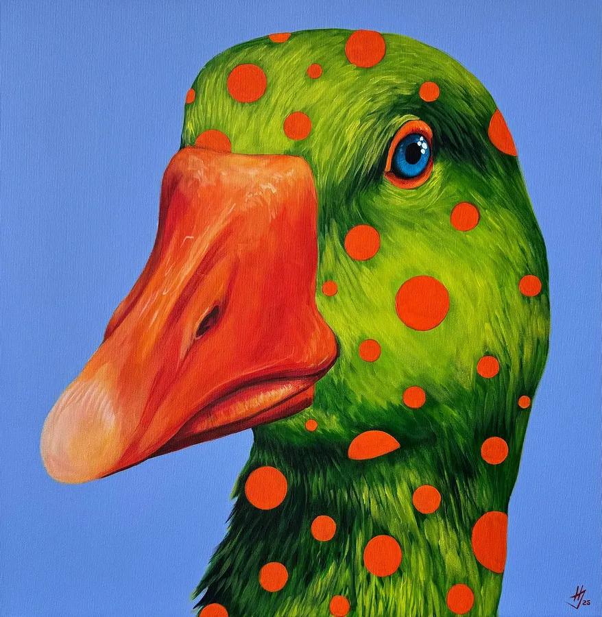 Image de Goose par Ivanka Nechyporyk, taille : 60x60cm, fabriqué avec Acrylic on canvas, médium Peinture, de Kyiv, au prix de $700