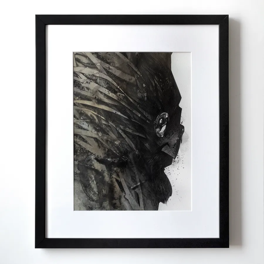 Bild von Untitled von Олександр Макогон, Größe: 47 х 39 см, Графіка Medium, Teil der Portraits Serie, zum Preis von $220