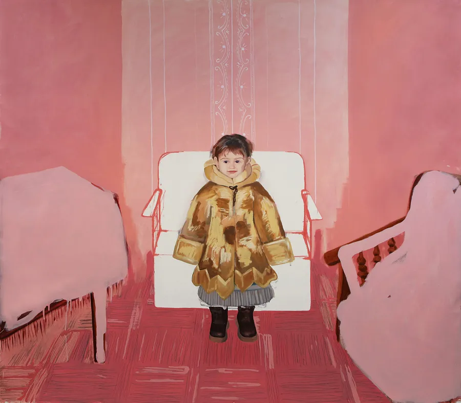Imagen de Nova Hata  de Adriana Shportan, tamaño: 190x215cm, hecho de oil on canvas, medio Painting, de London, parte de la serie “When It Is Our Turn to Be Adults”, con un precio de £4500 (≈ 269,723 грн)