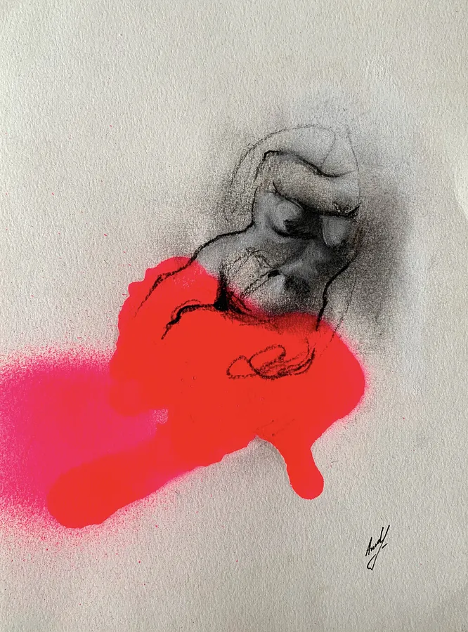 Obraz Sketch 07 autorstwa Adriana Shportan, rozmiar: 21X29.7, wykonany z charcoal on paper, medium Drawing, z London, część serii Sketches