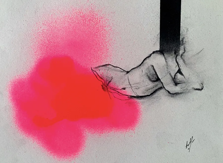 Imagen de Sketch 10 de Adriana Shportan, tamaño: 21X29.7, hecho de charcoal on paper, medio Drawing, de Ukraine, parte de la serie Sketches