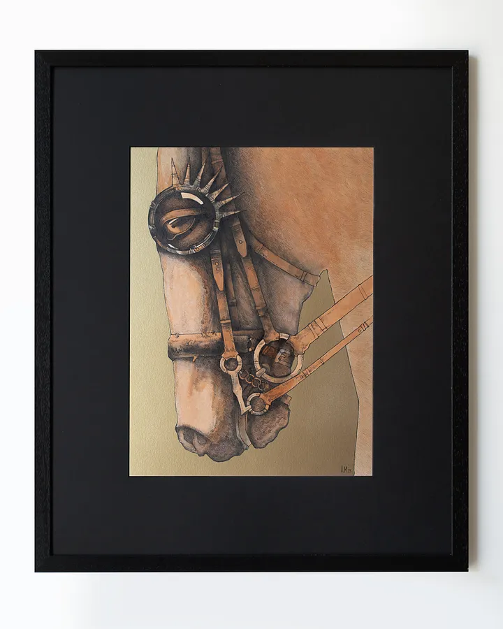 Image of Untitled by Alexander Makohon, size: 52 х 62 cм, Graphics medium, part of the Horses series, priced at $280