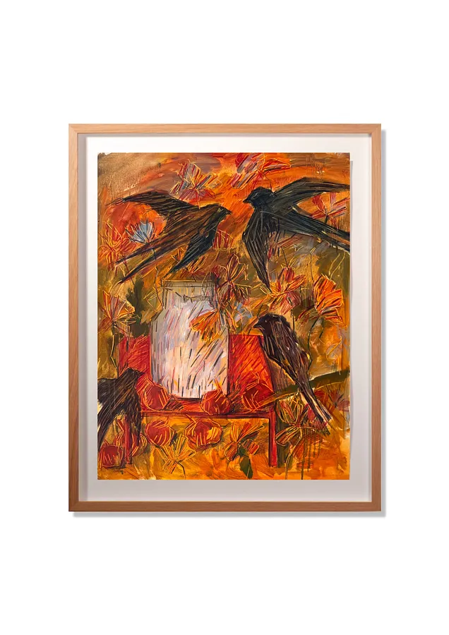 Imagen de Зграя de Solomiya Ortynska, medio Pintura, de Львів, parte de la serie Про дім, con un precio de $400