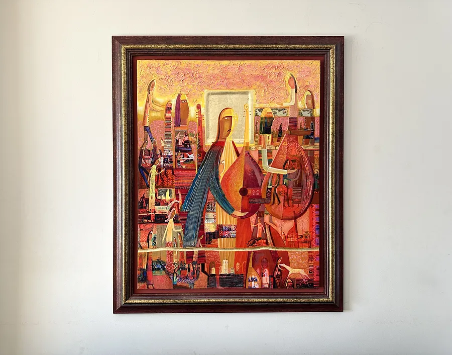 Image of The line of continuous music by Roman Opalinsky, size: 123х103см, made of oil/wood, Painting medium, from Horodok, priced at $3500