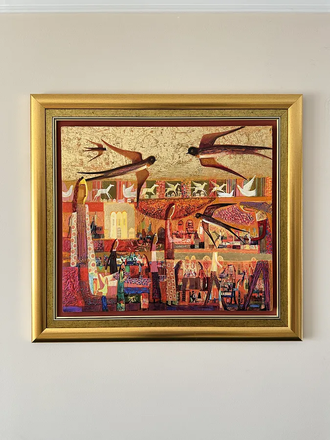 Image of Swallow's Nest by Roman Opalinsky, size: 89x81cm, made of oil/wood, Painting medium, from Horodok