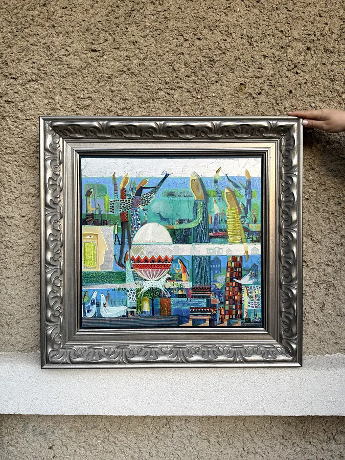 Image of The holiday is approaching by Roman Opalinsky, size: 74х71см, made of oil/wood, Painting medium, from Horodok, priced at $1800