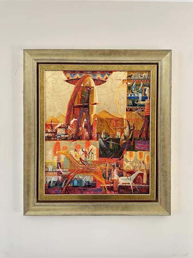 Зображення "Горяни" від Роман Опалинський, розмір: 93x83cm, матеріали: олія/дерево, медіум: Живопис, місто: Городок
