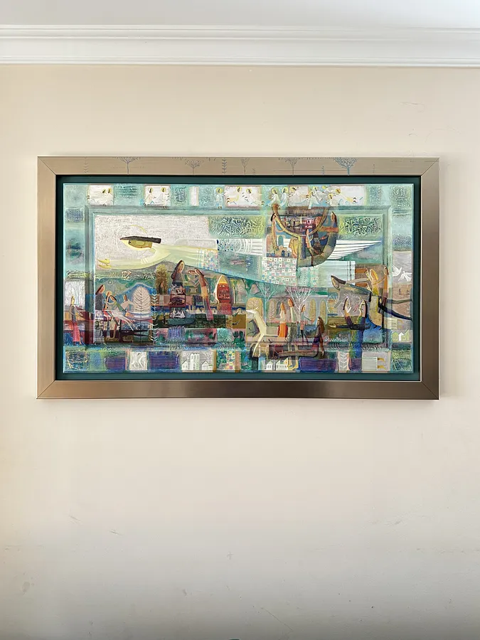 Зображення "Політ ангела" від Роман Опалинський, розмір: 120x70cm, матеріали: олія/дерево, медіум: Живопис, місто: Городок