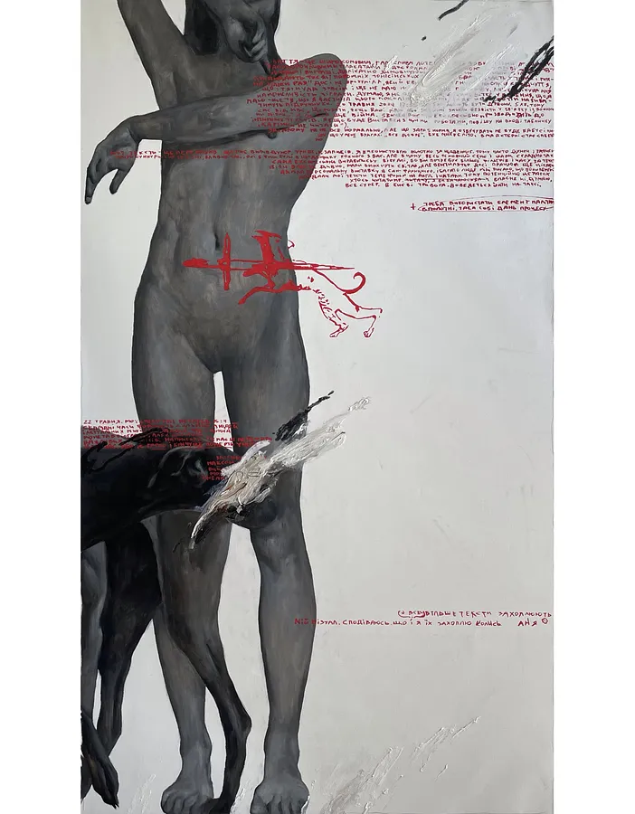 Image of “Portraits” by ANNA VERIKI, size: 160x95 cm, made of Oil on canvas , Painting medium, from Kyiv , priced at €3000