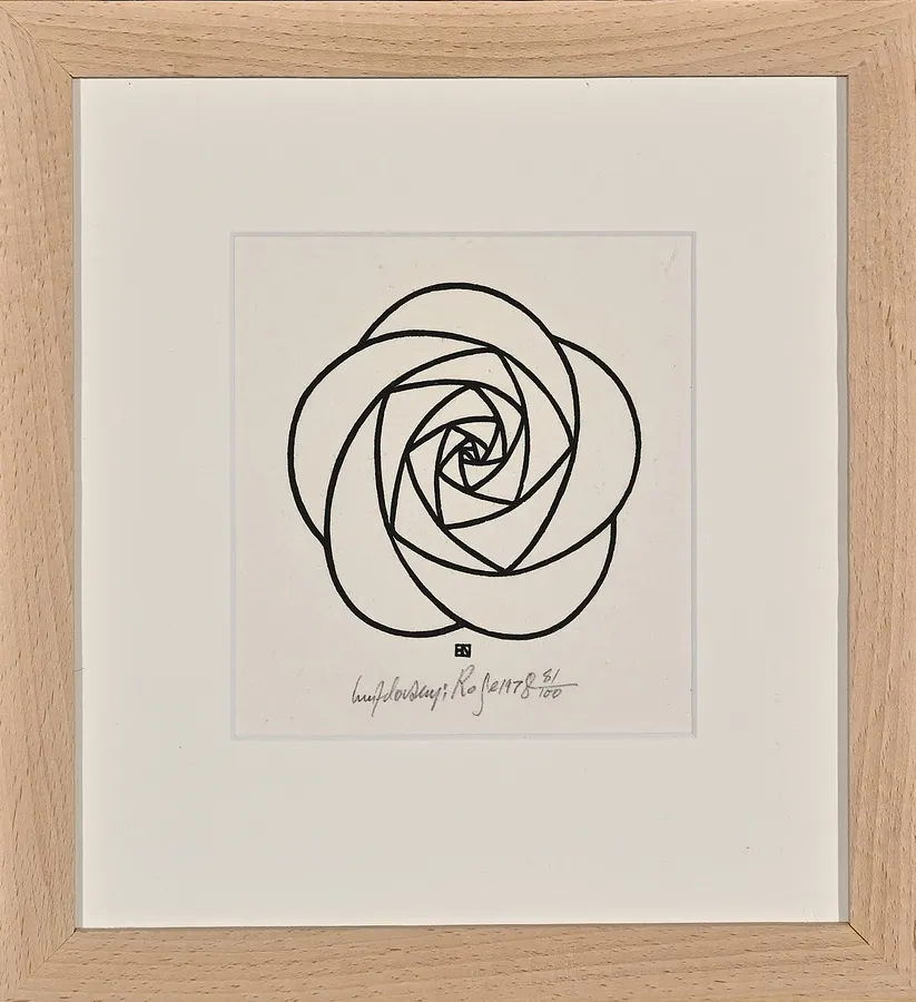Image of Rosa by Hnizdovsky Jacques , size: 11х10 см, made of woodcut, Woodcut medium, part of the 6/100 series, priced at $600