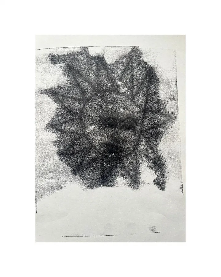 Image of Сонях заруривсь by Olha Dovhan-Levytska, size: A4, made of monotype, Graphics medium, from Lviv, priced at $50