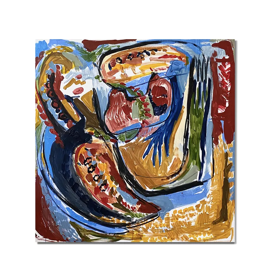 Image of Ukrainian women  by Notuko , size: 120x120, made of Acrylic, charcoal on canvas , Painting medium, from Rivne , part of the Ukrainian woman series, priced at €2100