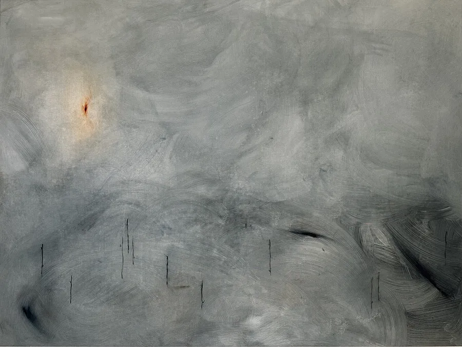 Image of “Field.” by ANNA VERIKI, size: 150x200 cm, made of Oil on canvas, Painting medium, part of the Series 1 series, priced at €2500