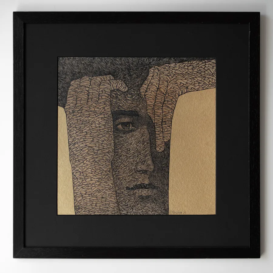 Image of Натхнення | Inspiration by Alexander Makohon, size: 44 x 44 cm, Graphics medium, part of the Portraits series, priced at $250