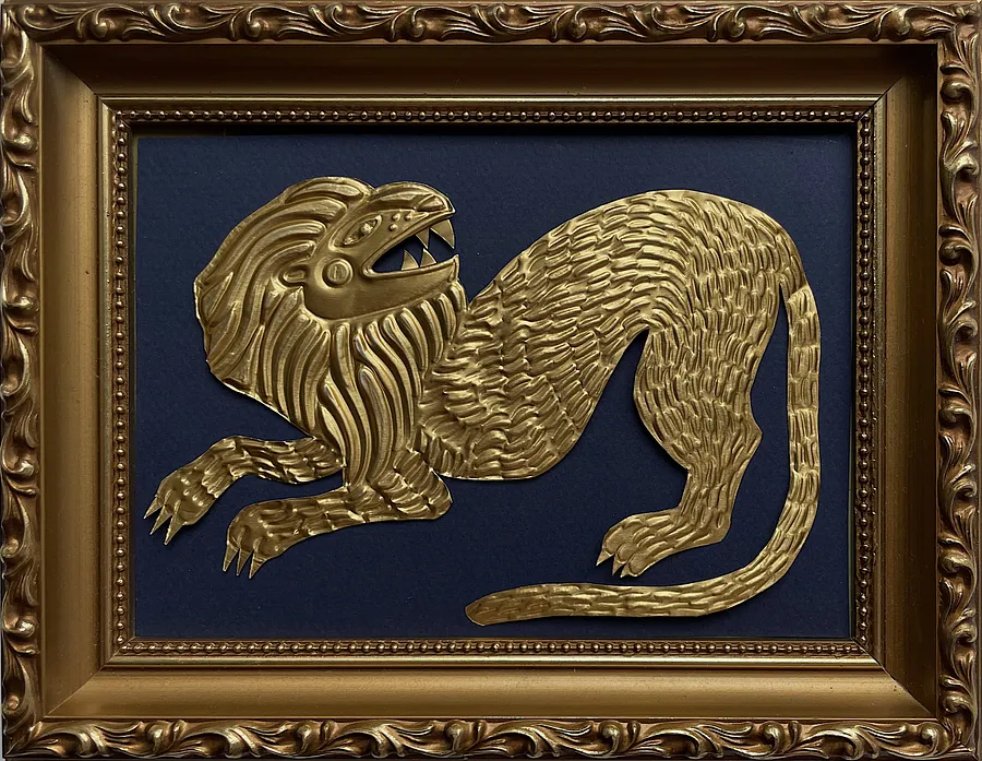 Image of lion by Olena Tolokonina, size: 12x17cm, artworks medium, priced at €70