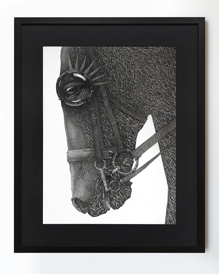 Зображення "Мислитель | Thinker" від Олександр Макогон, розмір: 100 x 80 cm, матеріали: туш, папір | ink, paper, ціна: $1000