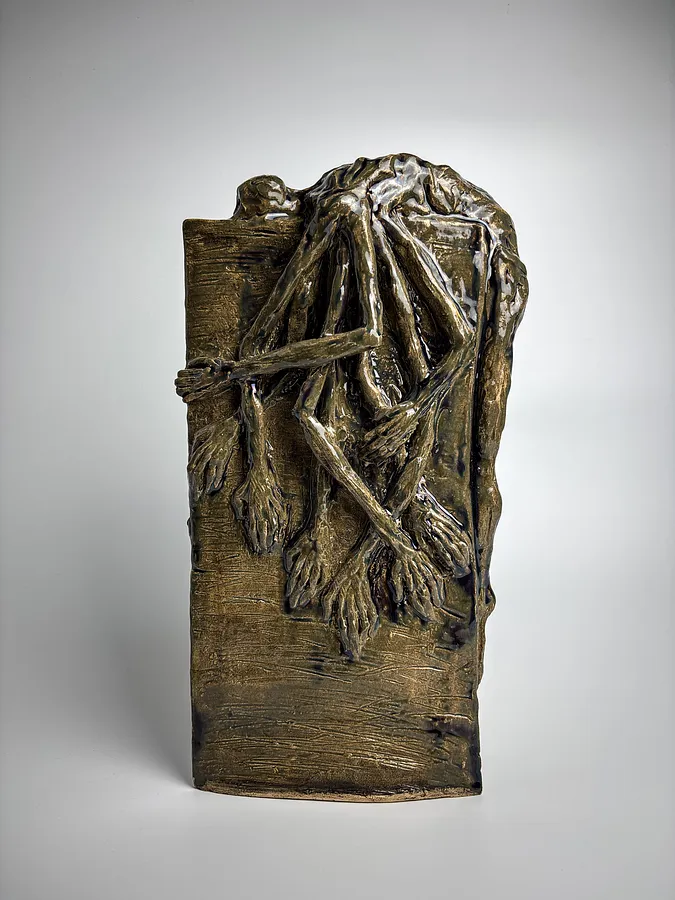 Image of Disappointment 1 by VITALIY KRASUTSKIY, made of Chamotte clay, glazes, Sculpture medium, from Lviv, part of the Sculpture 2 series, priced at €800 (≈ 41,416 грн)