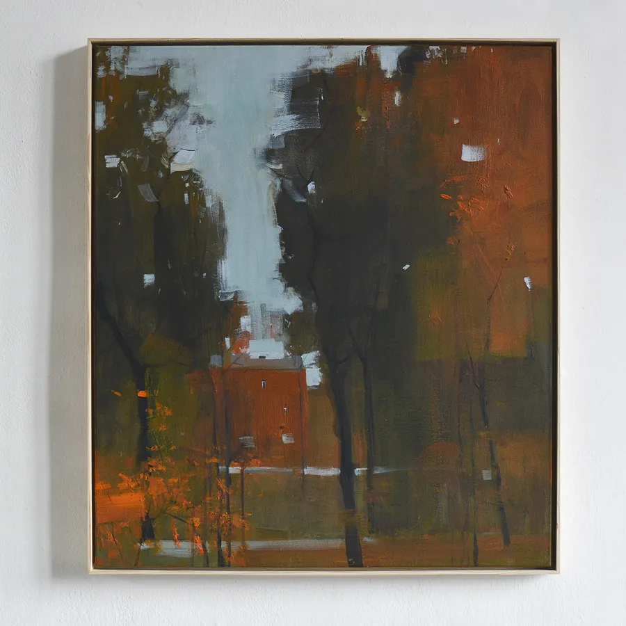 Image of Autumn in Pavlivskiy Square by Igor Nekraga, size: 80x70, Painting medium, part of the Acrylics series, priced at $800