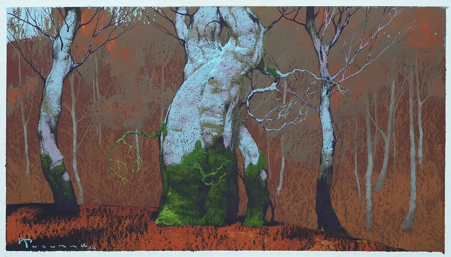 Image of Sketch 199 by Artem Rohovyi, size: 16x29 cm, made of Gouache, paper, Painting medium, from Kharkiv, Ukraine, priced at $300