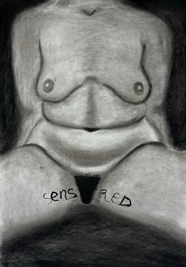 Image of Sense Red/Cennsored by Дарʼя Бутряшкіна , size: 100x70 см, Графіка medium, priced at $200