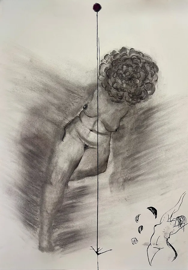 Image of Квітка by Дарʼя Бутряшкіна , size: 100x70 см, Графіка medium, priced at $160