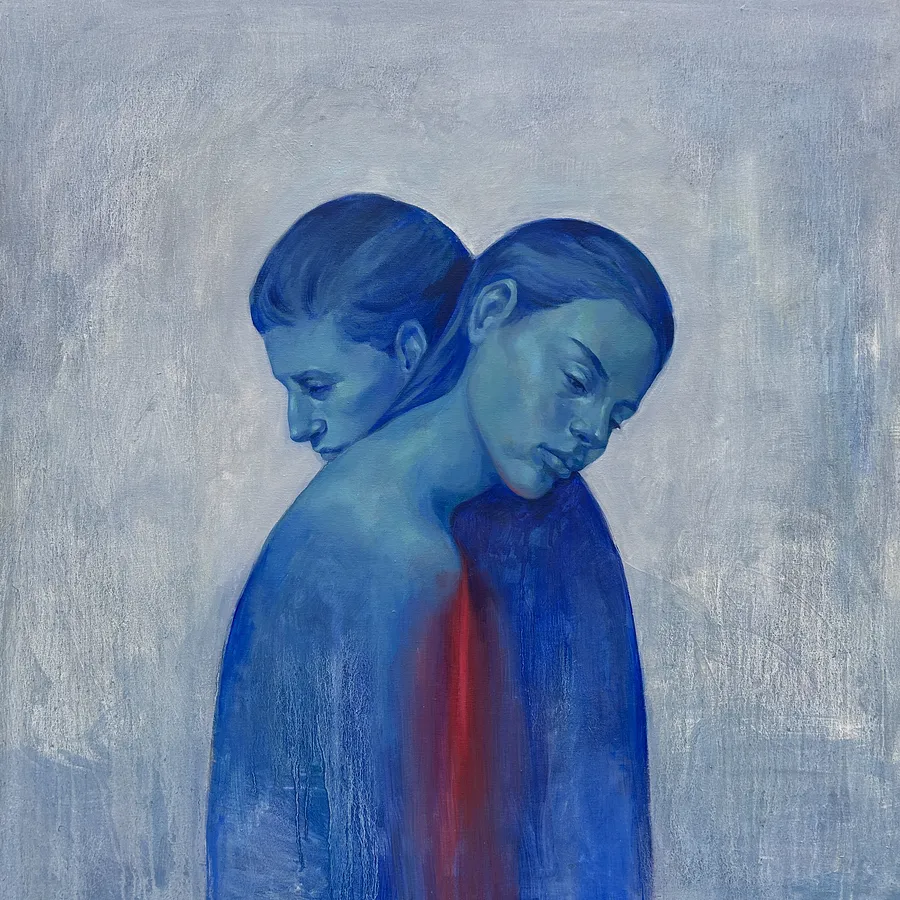 Image de Untitled par Valeriia Borysiuk, taille : 90 x 90 cm, médium Painting