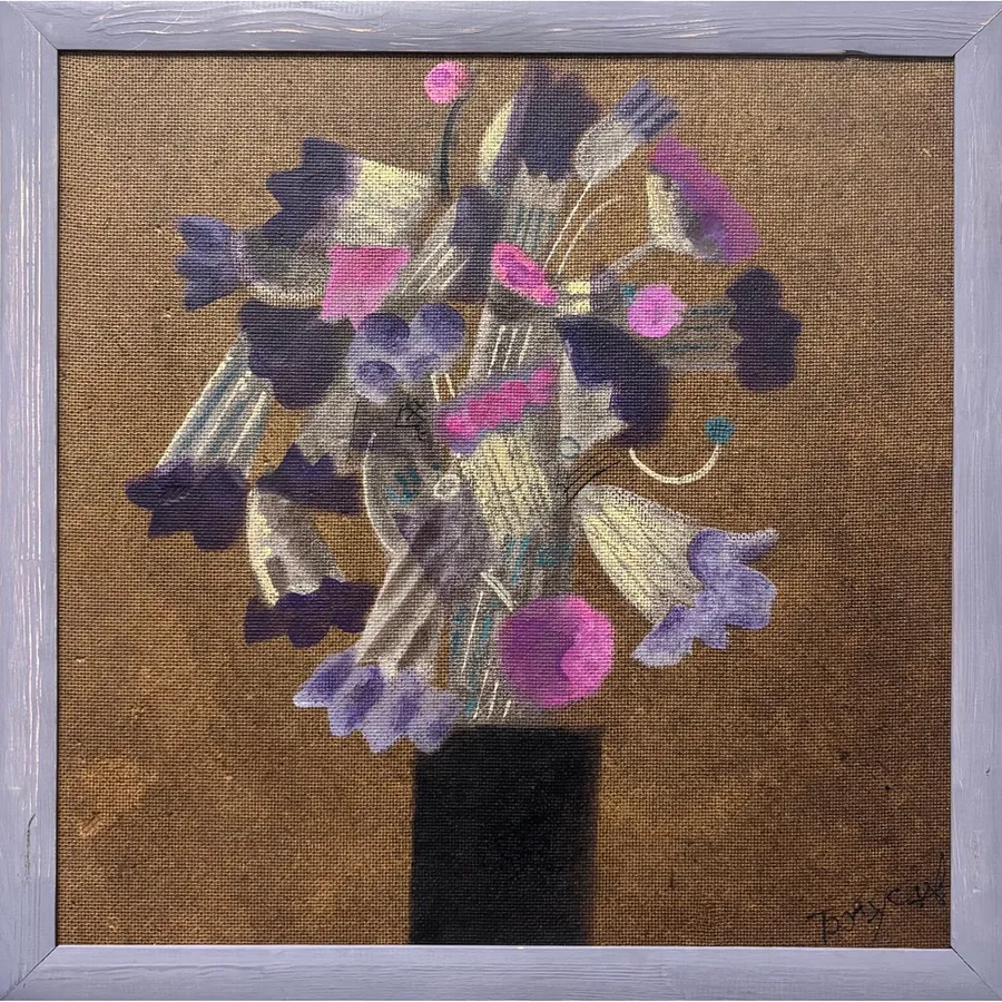 Image of Bouquet by Bohuslavsky Volodymyr, size: 40 х 40 см, made of картон, темпера, Painting medium, part of the 2/11 series, priced at $700