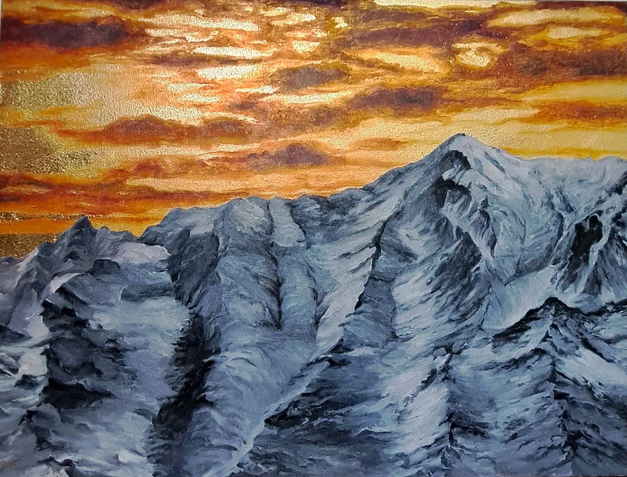 Image of berezniak zugschpitze 60x80,25 by Nataliia Berezniak, size: 60x80,25 cm