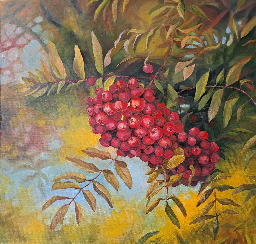 Image of Berezniak ryabina 50x50 by Nataliia Berezniak, size: 50x50 cm