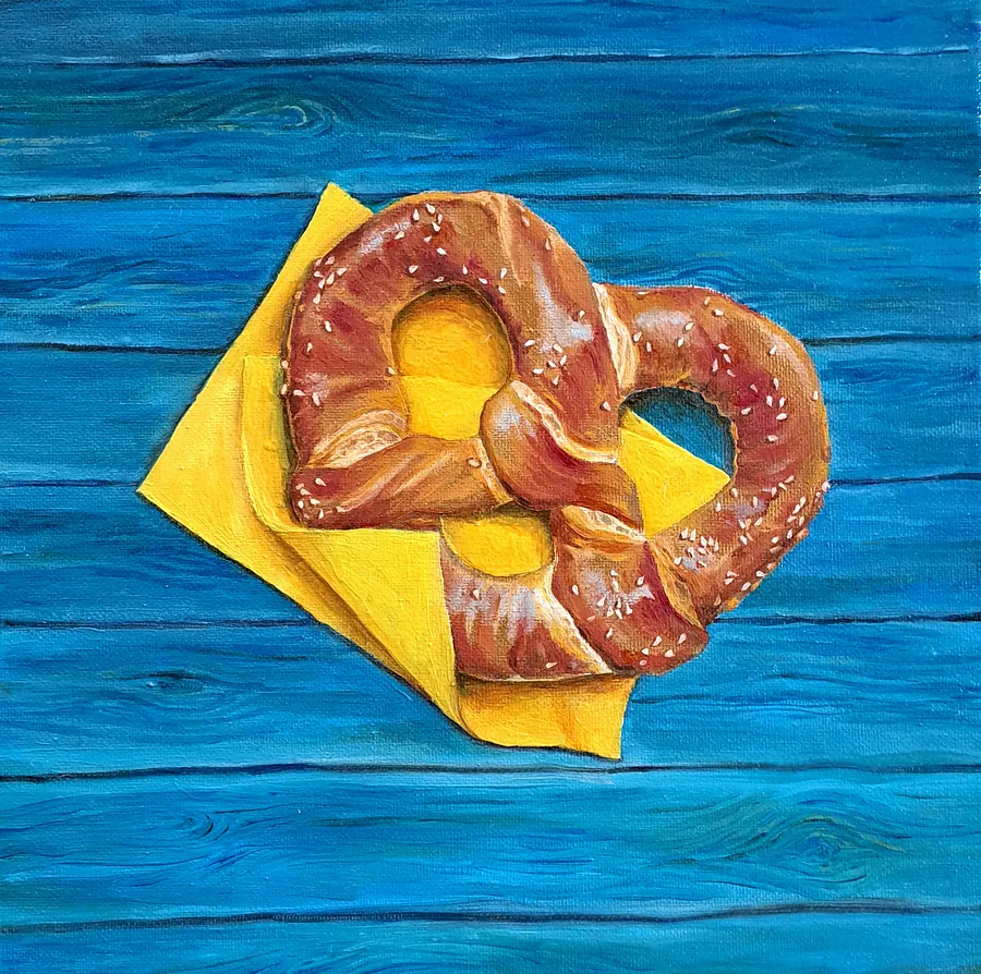 Image of Berezniak Brezel Painting by Nataliia Berezniak