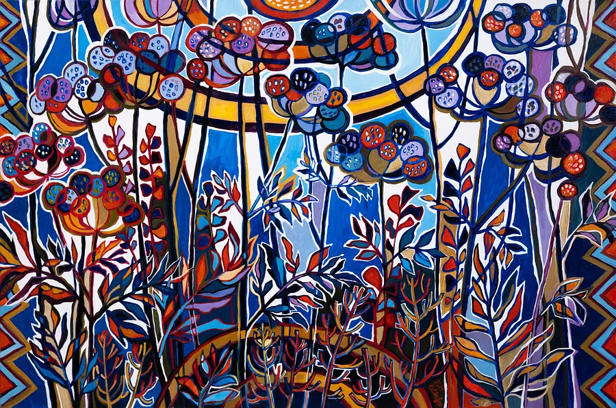 Immagine di Осінь di Олеся Сікора, dimensioni: 90х60 см, medium: Живопис, serie: Квіти і пташки, prezzo: ₴24000