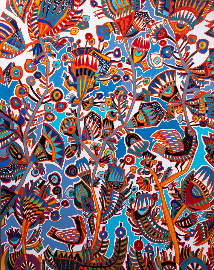 Image of Winter Joy by Olesya Sikora, size: 80х100 см, made of canvas, acrylic, Painting medium, from Drohobych, priced at ₴28000