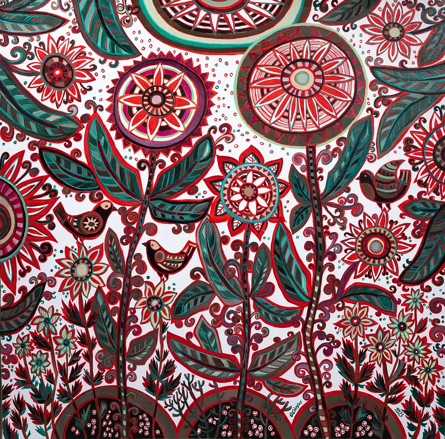 Immagine di Різдв'яні мотиви di Олеся Сікора, dimensioni: 100х100 см, medium: Живопис, prezzo: ₴27000