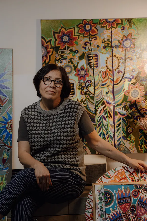 Ritratto dell'artista Олеся Сікора, che lavora nello stile Живопис (Дрогобич, Ucraina)