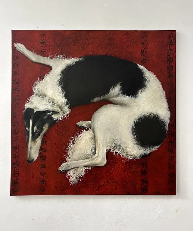 Image de The lunch nap par Milana Levadna, taille : 117x117 cm, fabriqué avec Acrylic on canvas, médium Живопис, de Lviv