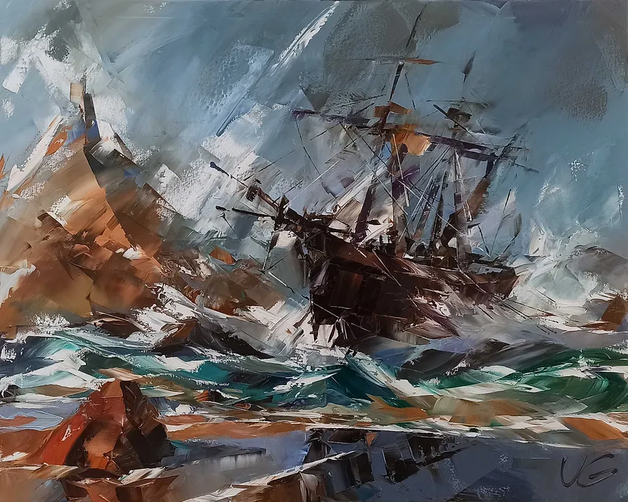 Image de SALVATION par VOLODYMYR GLUKHOMANYUK, taille : 80x100 cm, fabriqué avec oil on canvas, médium Живопис, de Spain, au prix de €9000
