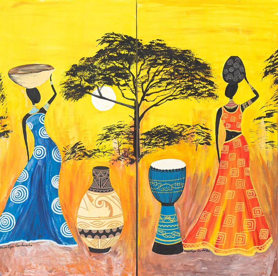 Obraz photo-17 autorstwa Nataliya Garbovska, wykonany z Acrylic, medium Painting, część serii Africa