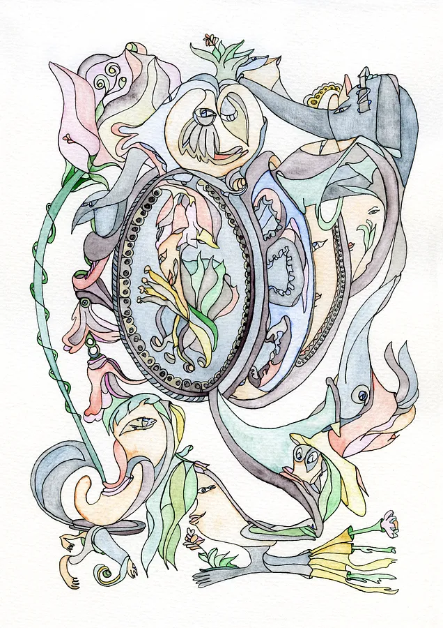 Immagine di Лабіринт віддзеркалень di Анна Самойлович, dimensioni: 29.7х21 cm, medium: Графіка, serie: Пастельні сплетіння, prezzo: €250