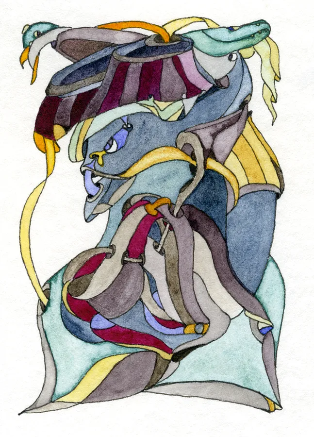 Immagine di Гретта, Перлина Млину di Анна Самойлович, dimensioni: 8.9х6.4 cm, medium: Графіка, serie: Таємничі сплетіння, prezzo: €70