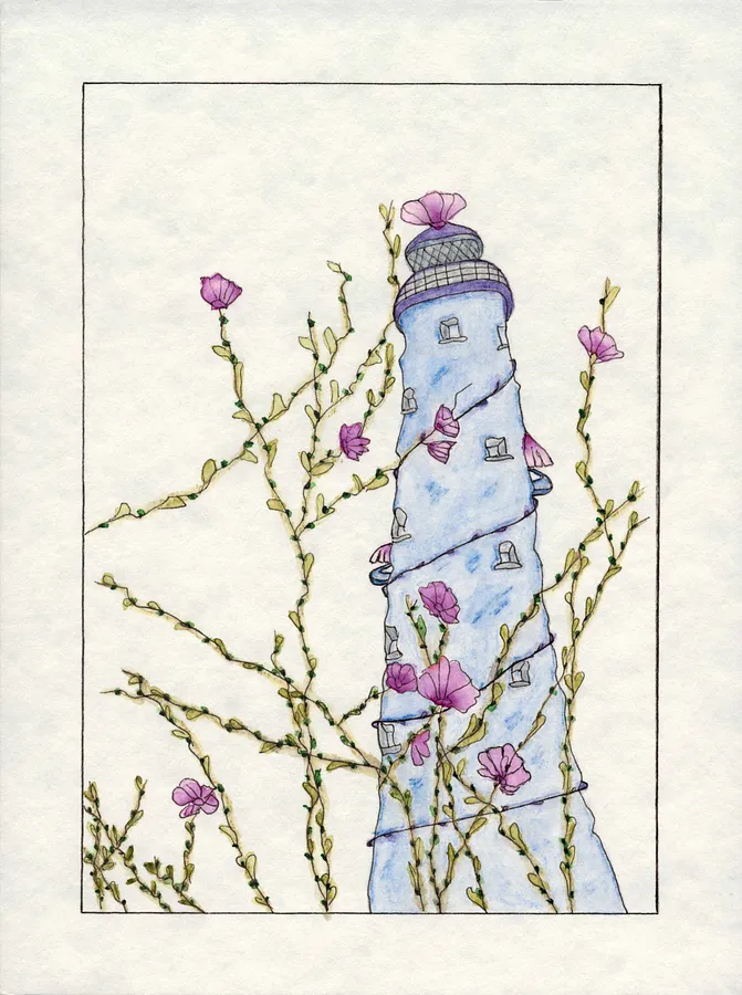 Obraz Wieża Fantazji autorstwa Anna Samojłowicz, rozmiar: 24х18 cm, wykonany z Papier, podkład, akwarela, medium Grafika, z Київ, część serii 18*24, cena: €200 (≈ 10 306 грн)