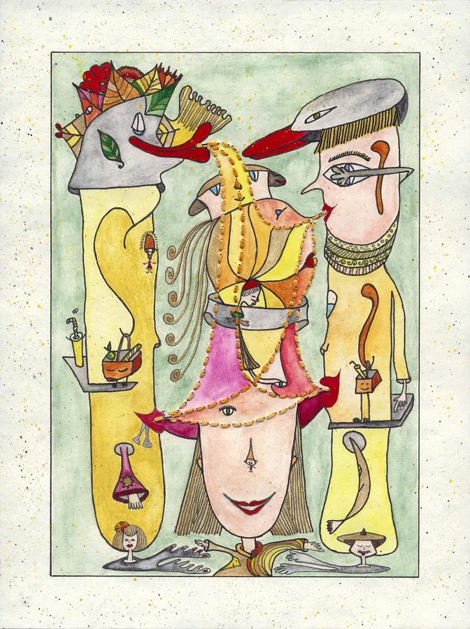 Immagine di Пусті балачки di Анна Самойлович, dimensioni: 24х18 cm, medium: Графіка, serie: 18*24, prezzo: €200